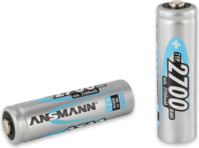 Рикабилни батерии Ansmann AA R6, 2700mAh, 1.2V, сет 2 парчиња
