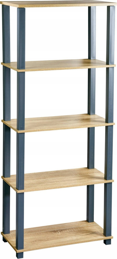 Raft librash Kesper, 5 nivele, 147 cm, kafe