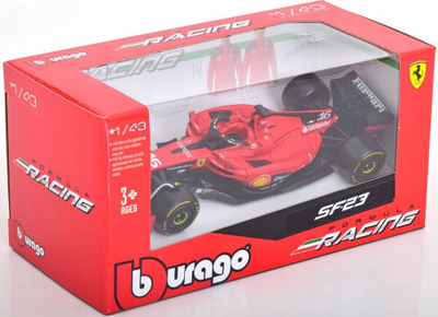 Maketi Bburago Ferrari SF-23 F1 1:43 Charles Leclerc #16, koleksion, i kuq