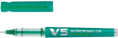 Stilolaps Pilot V5 Cartridge, majë e hollë, bojë jeshile