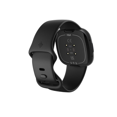 Ora inteligjente Fitbit Versa 4, GPS, monitorim rrahje zemre, e zezë grafit