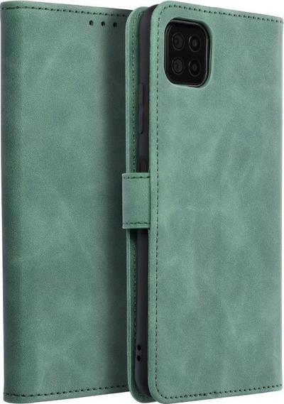 Mbulesë telefoni Tender Book për Samsung A22 5G, tip libër, lëkurë artificiale, jeshile