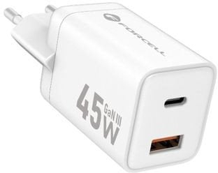 Karikues muri Forcell F-Energy, 45W, me 2 porta USB, i bardhë