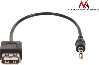 Përshtatës USB Maclean Jack, 3,5 mm, i zi 