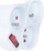 Ndarës elektrik me tokëzim Thief Grounding Switch, 3 dalje, 16A 3680W, IP20, i bardhë