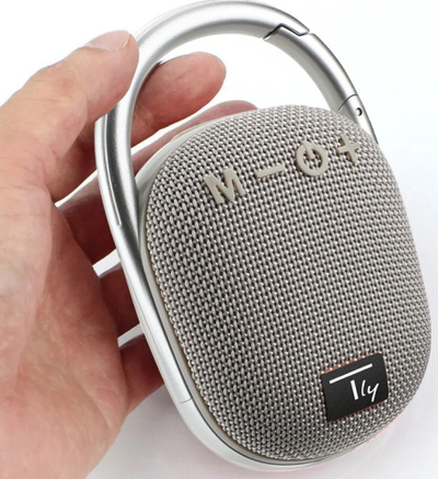 Altoparlant Bluetooth Techly Mini, BT 5.3, me drita LED, gri