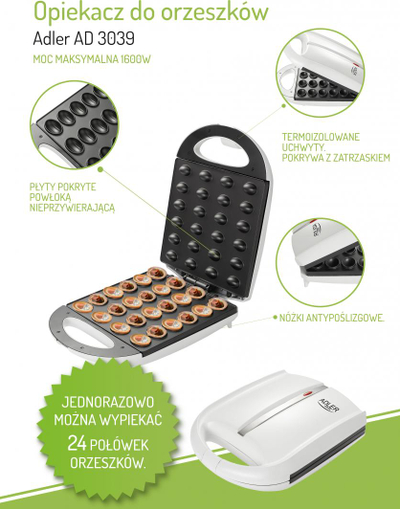 Машина за печење Adler AD 3039, (24 парчиња) XL