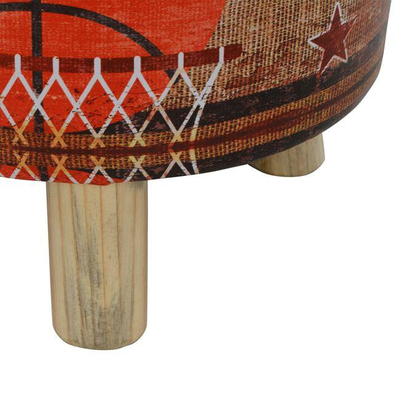 Stol PU me 3 këmbë druri 30×38 cm Basketball (HM8156)