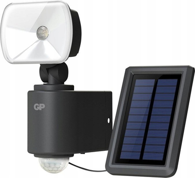 Prozhektor solar GP Lighting SafeGuard RF3.1 Hybrid, me sensor lëvizjeje, LED, i zi