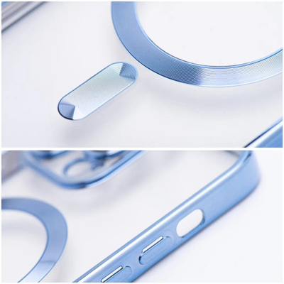 Kapak telefoni OEM Elektro Mag Cover për iPhone 17, MagSafe, blu