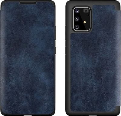 Mbrojtëse Etui Leather Book për iPhone 12 Pro Max, blu e errët