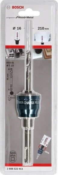 Adapter Bosch SDS Power Change Plus Arbor, me stërvitje pilot, për sharra rrethore