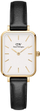 Orë dore për femra Daniel Wellington Quadro 20 x 26 Pressed Sheffield DW00100559, e zezë