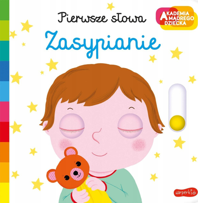 Libër për kalamoj Clever Child Academy Falling Asleep, First Words, me figura, shumëngjyrësh