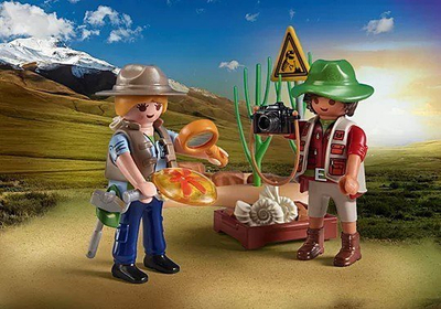 Set lodër PLAYMOBIL Dinosaur Researchers And Fossils 71805, me figura, shumëngjyrësh