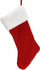 Çorap Krishtlindjesh dekor, Christmas Stocking, 40 cm, poliestër, i kuq me të bardhë