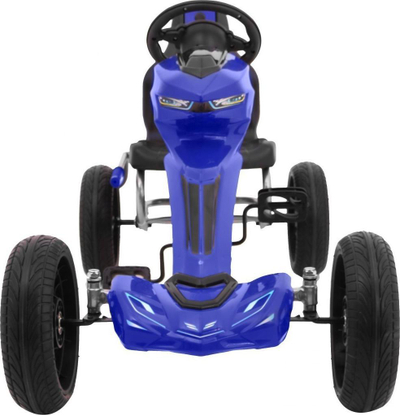 Gokart me pedale Ramiz Grand Ride, për fëmijë 3-8 vjeç, shasi metalike, blu