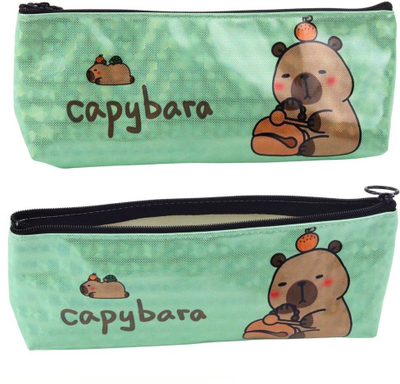 Penar shkollor Capybara, metalik, jeshile me shkëlqim