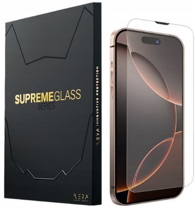 Xham mbrojtës iLera Infinity për iPhone 16 Pro Max, 0.33mm, xham i temperuar, transparent