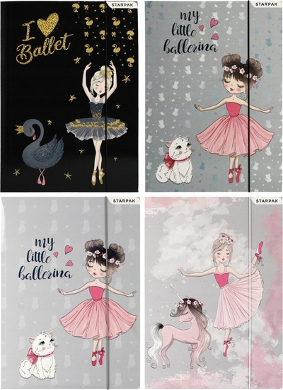 Folder me llastik Starpak Ballerina, A4, shumëngjyrësh