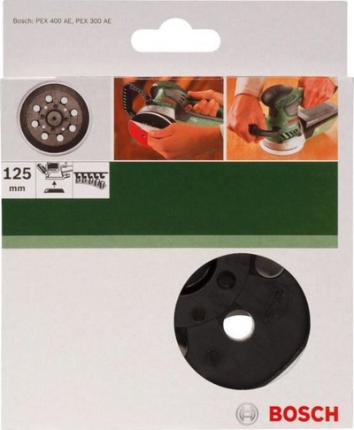 Disk zmerilues Bosch PEX 300/400, 125mm, fortësi mesatare, i zi