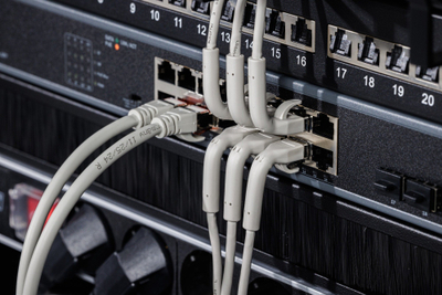 Kабел за мрежа Digitus CAT 6A F-FTP, 0.3 m, бакар Cu, сив