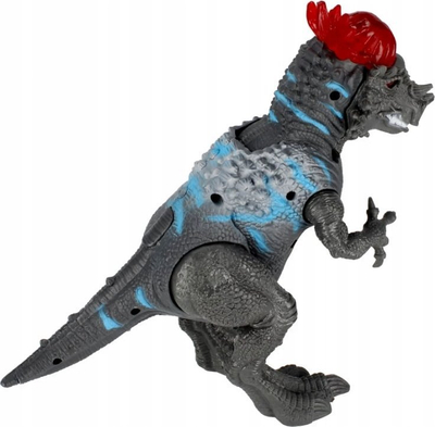 Lodër dinosauri Mega Creative Functional, me drita, me zëra, gri me të kuqe