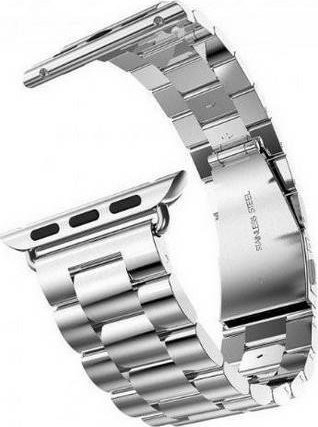 Rrip ore Mercury Metal për Apple Watch, 42/44/45mm, çelik inox, argjendtë