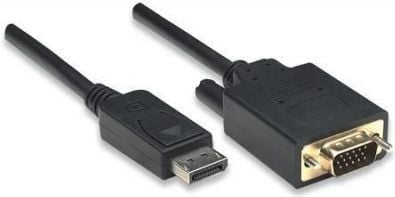 Видео адаптер Techly ICOC-DSP-V-018, DisplayPort во VGA, 1.8 m, црн
