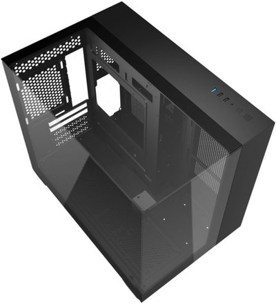Kasa kompjuterike Darkflash TH285M, ATX M ATX ITX, xham i temperuar, e zezë