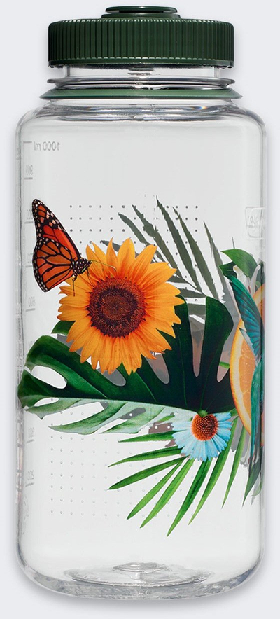Shishe uji Nalgene Wide Mouth Sustain Citrus Hummingbird, 950ml, plastike Tritan, transparente