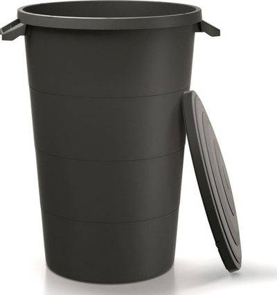 Kosh plehrash plastike Prosperplast SMOOTH, 120L, me doreza, ngjyrë antracit