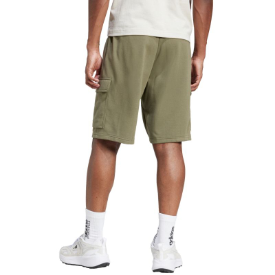 Shorce adidas Essentials Feel Cozy French Terry Cargo JE6292, pambuk i butë, xhepa cargo, gri