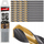 Set spiralë metali Tvardy Black Gold HSS, 5mm, 10 copë, zi ari