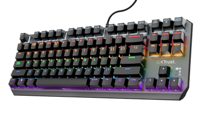 Tastierë mekanike Trust GXT 834 Callaz TKL, USB, RGB, e zezë