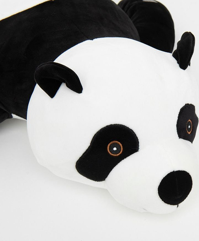 Lodër pelushi Smiki Panda, 70 cm, e madhe, bardh e zi