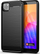 Mbrojtëse telefoni Huawei Y5P Rugged Carbon, gome TPU fleksibel, efekt metalik, e zezë