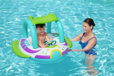 Varkë fryrëse Bestway Space Splash, me tendë UV, 1.07 x 1.12 m, shumëngjyrëshe