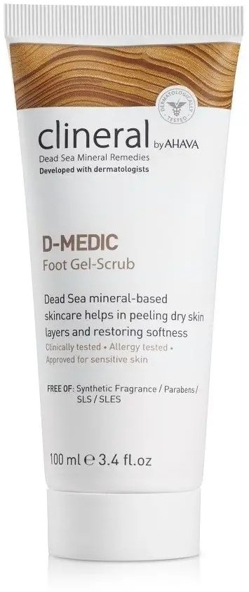 Пилинг за стапала Ahava Clineral D-Medic, минерален, гел, 100 ml