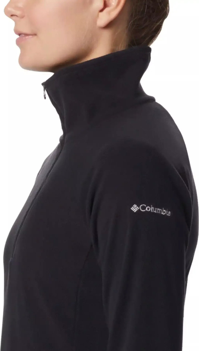 Bluzë fleece Columbia Glacial IV Half Zip W, me gjys zips, për goca, e zezë