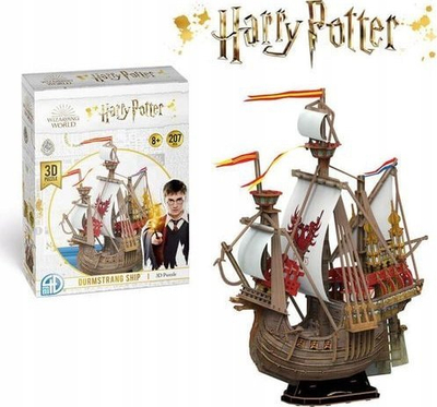 Puzzle 3D Harry Potter Durmstrang Ship, 207 pjesë, kuti dekorative