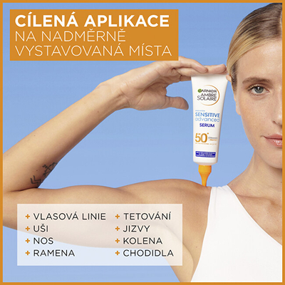Serum mbrojtës ndaj diellit Garnier SPF 50+ Sensitive Advanced, 125 ml