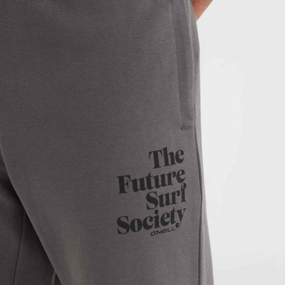 Pantallona treningu O'Neill Future Surf Society, me llastik, pambuk, gri e errët
