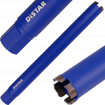 Коронка дијамантска за бетон Distar DDS-W 42mm, должина 450mm, прицврстување 1 1/4 UNC, сина