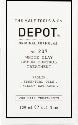 Maskë fytyre Depot N.207 Sebum Control me argjilë të bardhë, për lëkurë me yndyrë, 10 ml