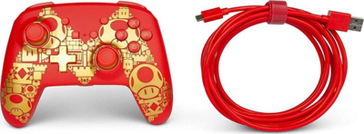 Kontroller PowerA Super Mario Golden M, me kabllo, i artë