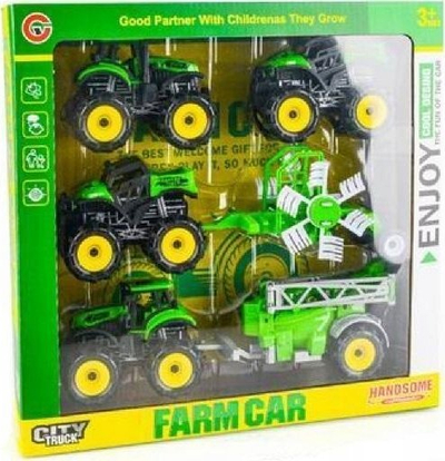 Lodër traktor bujqësor, model Agricultural Tractor 9871-10, plastik, jeshil