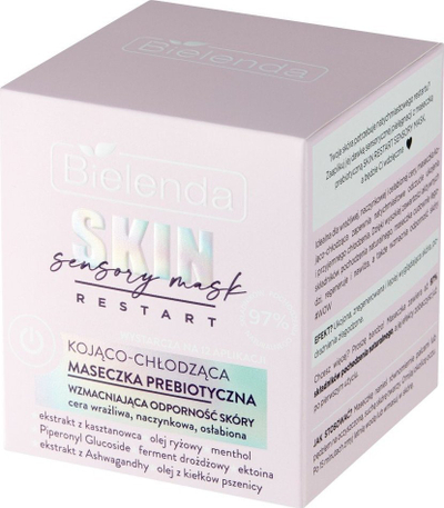 Maskë fytyre Bielenda Skin Restart Sensory Prebiotic Cooling, me prebiotikë, me efekt ftohës, 50 ml