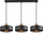 Luster varëse Orno Chiro AD-LD-6268BE27M, 3xE27 60W, e zezë me bakër