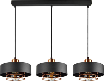 Luster varëse Orno Chiro AD-LD-6268BE27M, 3xE27 60W, e zezë me bakër